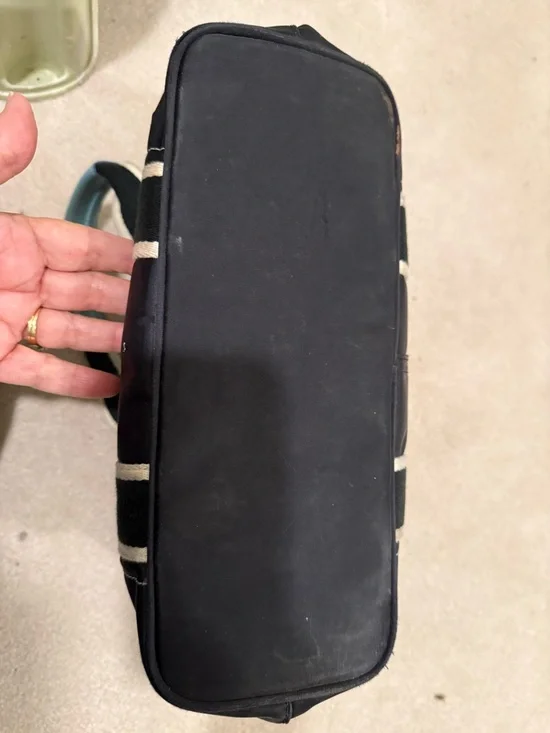 Coach 1941 Black Tote Bag with Light Blue Trim and Tan Accents - Picture 7 of 13